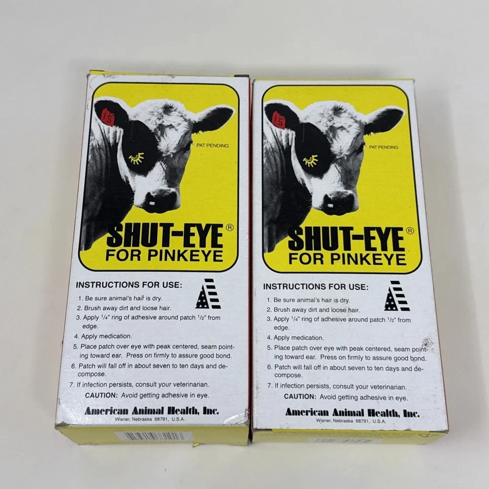 Shut-Eye For Pinkeye Protective Eye Patch for Cattle - Calf Size 2pk